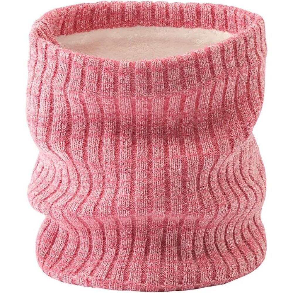 Men's Light Pink Winter Ski Neck Gaiter Face Scarf Fleece Windproof Scarves